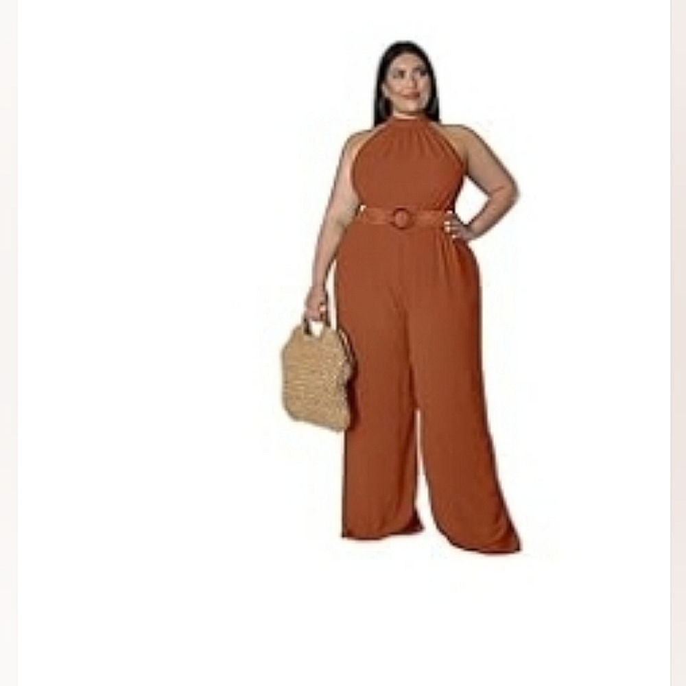 Cute brown jumper with belted detail
